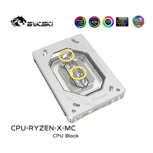 Bykski CPU Water Block Use for AMD RYZEN3000 AM3 AM4 AM5 1950X TR4 X399 X570 Motherboard / 5V 3PIN RGB Light /Copper Radiator