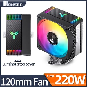 Jonsbo CR1000 EVO CPU Processador Air Cooler 4 Heat Pipes ARGB PWM D-TDP 220W Radiator for Intel LGA1700 1200 115X AMD AM4 AM5