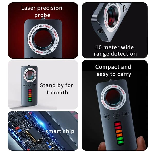 Hidden Camera Detector M40 Anti Spy Gadget Professional Wiretapping Bug Car GPS Tracker Infrared Camera Spy Things Search Device - Image 6