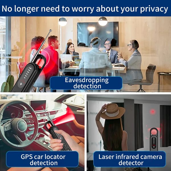 Smart Hidden Camera Detector Listening Device Tracker Anti-Spy Electronic Signal 5 Levels Sensitivity Wireless Signal Scanner - Image 5