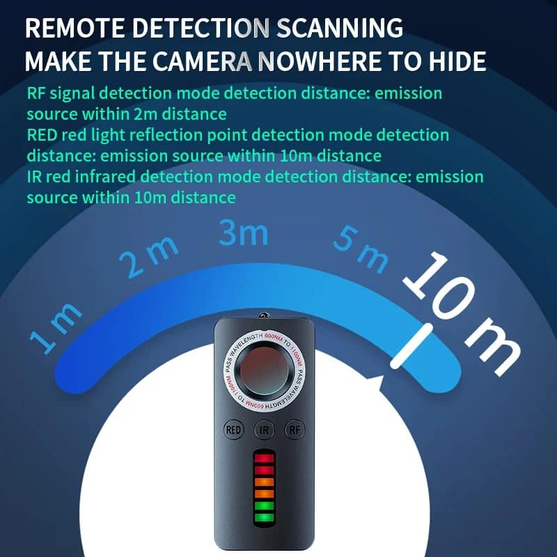 Hidden Camera Detector M40 Anti Spy Gadget Professional Wiretapping Bug Car GPS Tracker Infrared Camera Spy Things Search Device - Image 3