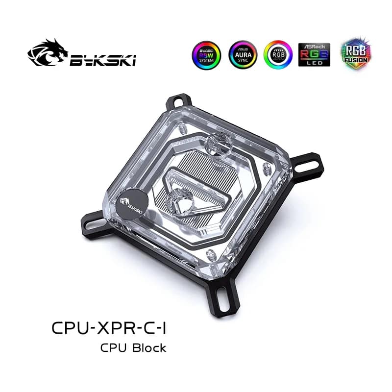 Bykski CPU Block Use for INTEL LGA115X 1200 1700 2011 /AMD Ryzen 3/5/7 X470 X570 Water Cooler Radiator CPU-XPR-C-M/CPU-XPR-C-I