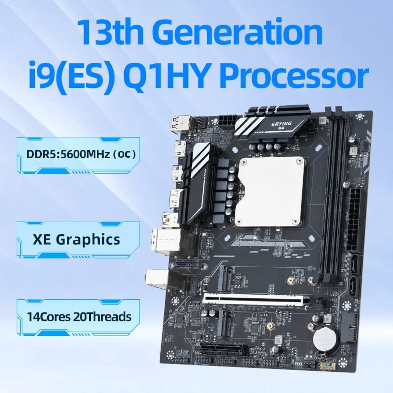 DIY Gaming Computer Motherboard with Onboard 13th Kit Interposer Core CPU Q1HY ES 0000(Refer to i9 13900HK)14C20T DDR5 Desktops - Image 2