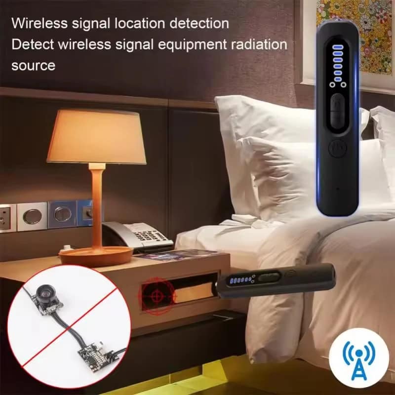 Hidden Camera Detector Anti-Spy Car GPS Tracker Listening Device Bug RF Wireless All Signal Scanner Gadget Security Protection - Image 2
